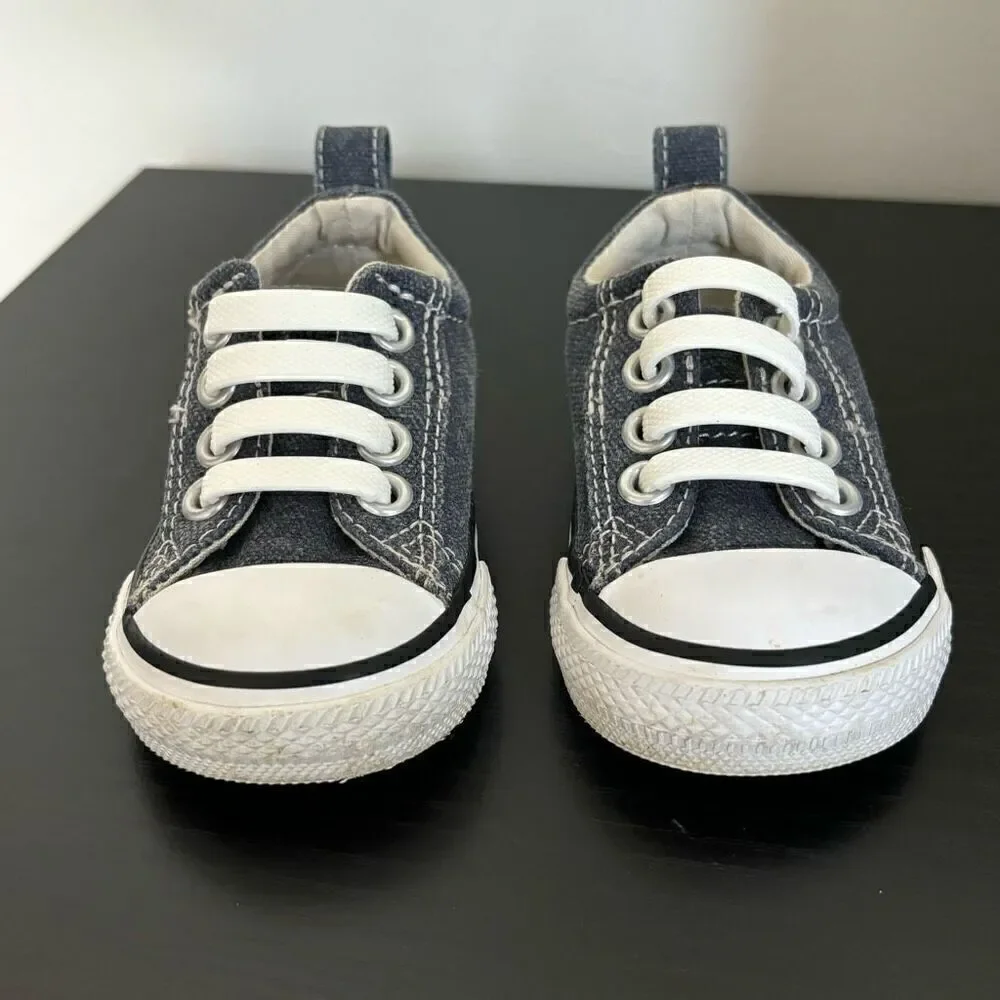 Converse All Star Toddelr Slip On Sneakers Storm Blue Size 5 infant
